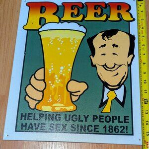 Beer / bar humor metal beer sign / tin sign